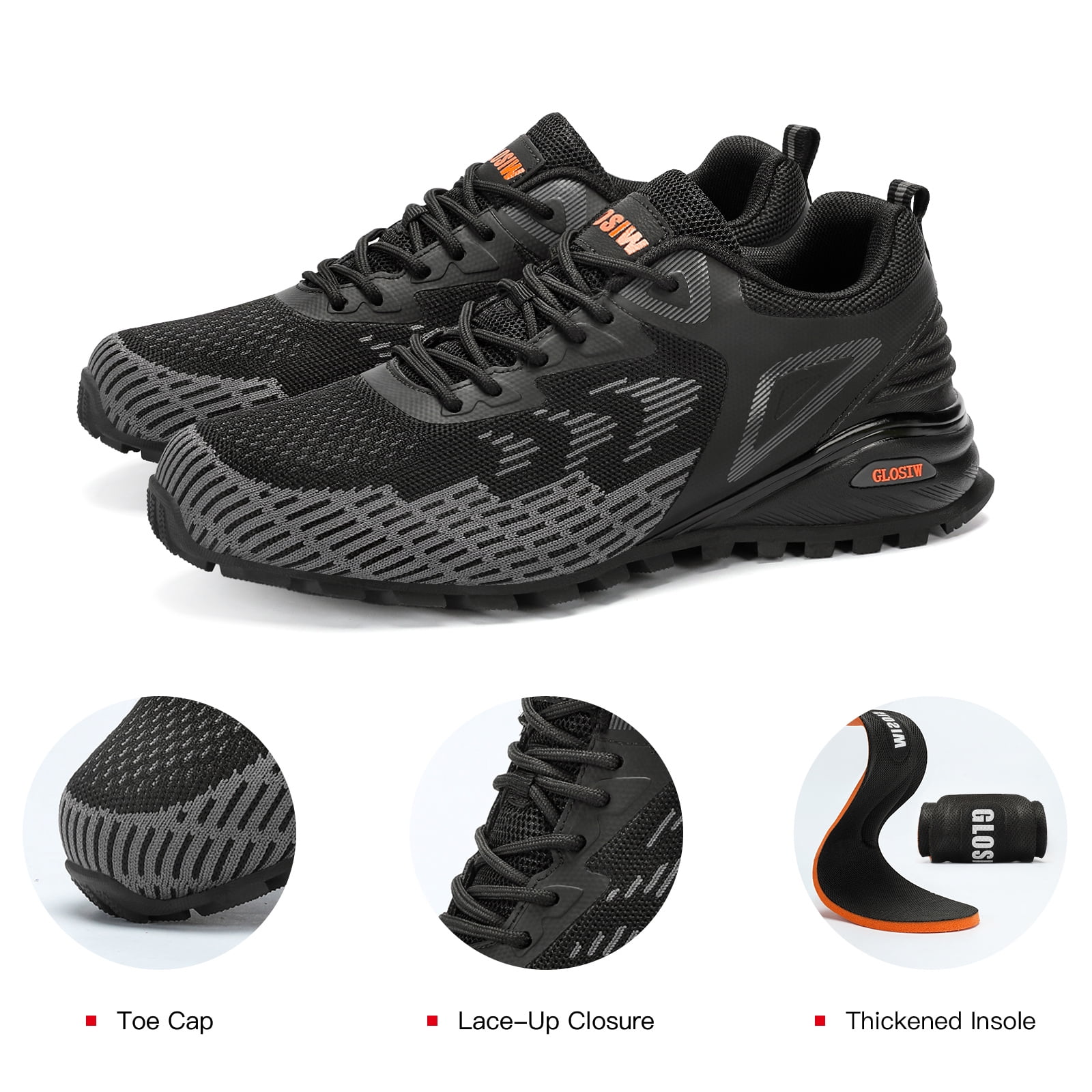 Men's Trail Running Shoes Non Slip Hiking Shoes Tennis Shoes Fashion Sneakers Workout Footwear