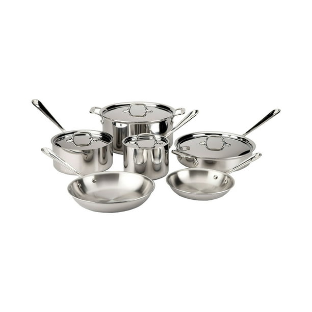 Viking Culinary 3Ply Stainless Steel 10 Piece Cookware Set Walmart
