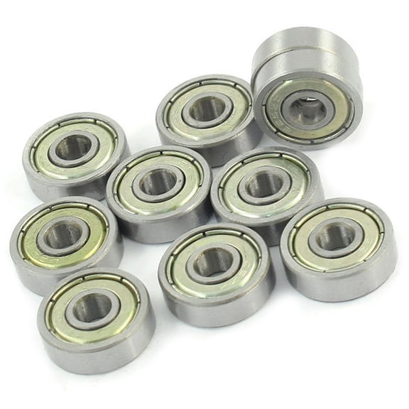 PBPBOX 10Pack Deep Groove Bearings 625ZZ Ball Bearing Silver Dust Protection Conveying Systems