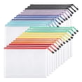 thumbnail image 2 of Denhf 24Pcs Mesh Zipper Pouch Bags, A4 Pencil Pouches for Classroom, Clear Zipper Pouches for Organizing, Mesh Bags with Zipper, Waterproof Travel Pouches, Office Supplies, 13.1" x 9.3", 8 Colors, 2 of 9