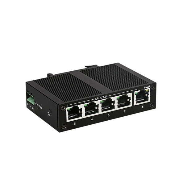 Conmutador Ethernet Industrial, Hub Ethernet 10/100/s, Plug and Play de alto rendimiento, capacidad de conmutación de 1Gbps, divisor Ethernet