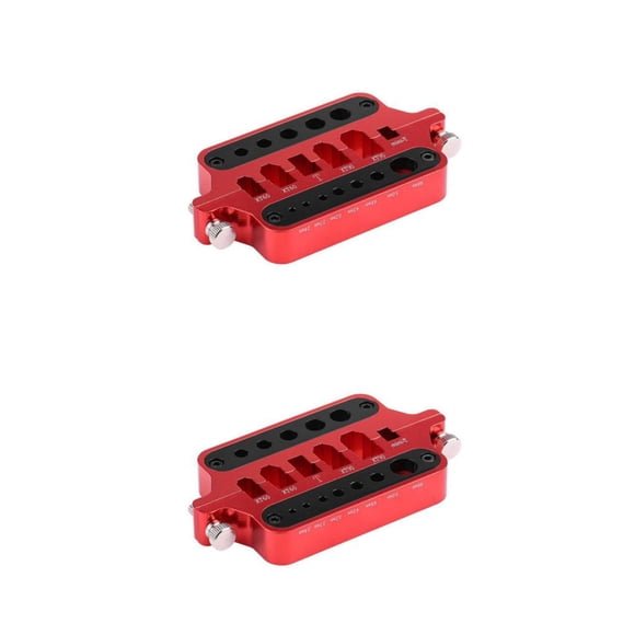 Kenally Mini portaherramientas de soldadura de Metal RC, modelo de soporte de Dron para coche, de soporte, conector en T, reemplazo para Rojo 2piezas