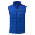 thumbnail image 2 of Men's Cutter & Buck Blue Los Angeles Rams Helmet Evoke Hybrid Eco Softshell Recycled Full-Zip Vest, 2 of 3