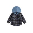 thumbnail image 1 of SUNSIOM Toddler Boy Checkered Jacket Button-down Pocket Hooded Long Sleeve Winter Hoodie, 1 of 6