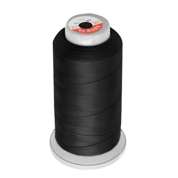 Fil de Nylon Collé Blanc, Fil à Coudre Robuste - 1190 YDs Taille 69 210D T70 Tex 70 Fil pour Cuir Jeans Tissage Extérieur Marine Rembourrage Fils (Noir) 1190Yards