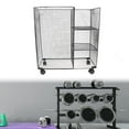 thumbnail image 6 of yotijay Rolling Mat Storage Rack Home Gym Storage Rack with Wheels Supplies 3 Layer Black, 6 of 8