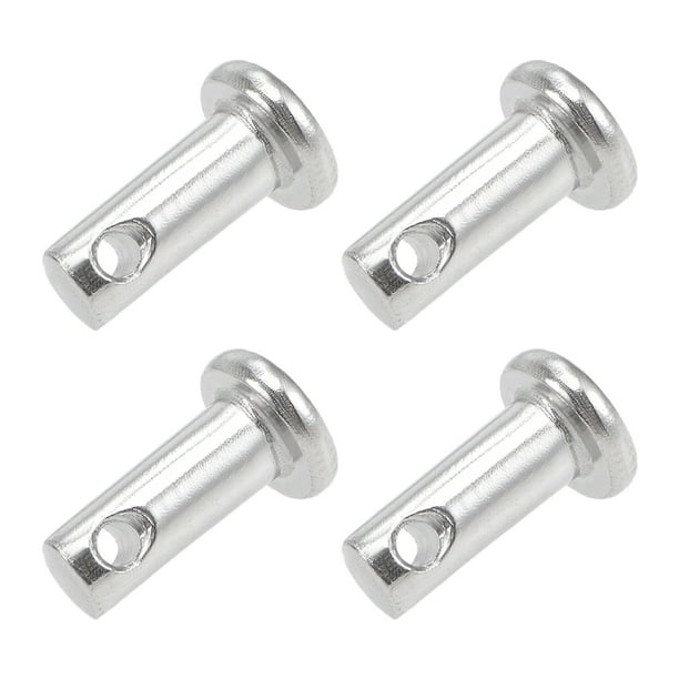 Single Hole Clevis Pins 4mm x 10mm Flat Head 304 Stainless Steel Link