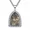 Dog, variant on Men's Stainless Steel Hip Hop Lotus Flower Pattern 12 Chinese Zodiac Signet Pendant Necklace Crystal Inlay Amulet Horoscopes Jewelry Rat