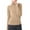 Khaki, variant on Abtuhar Women Long Sleeve Tops Solid High Neck Slim Straight Hem Soft Fabric Fall Shirts