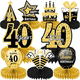 thumbnail image 2 of Decoración de fiesta de cumpleaños de oro negro Adornos de panal de abeja para cumpleaños Adornos de panal de abeja de edad Decoración de bola de panal de abeja digital, 2 of 6