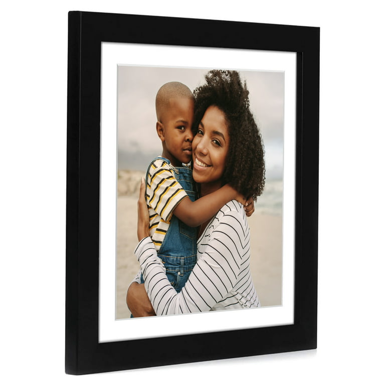 Americanflat 12x12 Picture Frame in Silver - Use As 10x10 Picture Frame with Mat or 12x12 Frame Without Mat - Engineered Wood Square Picture Frame
