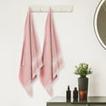 thumbnail image 4 of REGALWOVEN Cotton Bath Towels Set, 2 Pack Soft, Highly Absorbent and Quick Dry Towels Bathroom Pink 28' x 56', 4 of 8