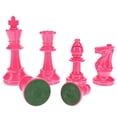 thumbnail image 2 of WE Games Color Bright Chess Pieces Half Set - Includes 17 Pieces in Pink, 2 of 7
