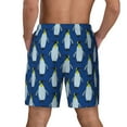 thumbnail image 3 of Sigee Beautiful King Penguin Pattern Print Mens Swim Trunks with Compression Liner Quick Dry Swim Stretch Beach Shorts with Pockets,S-3XL, 3 of 7