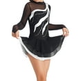 thumbnail image 3 of iEFiEL Kids Girls Long Sleeve Glitters Mesh Tutu Figure Ice Skating Dance Dress White 8, 3 of 7
