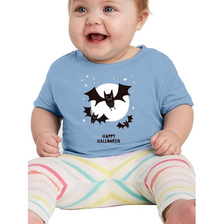 Funny Bats And Moon T-Shirt Infant -Image by Shutterstock 24 Months