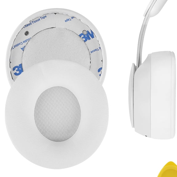 Geekria QuickFit Replacement Ear Pads Compatible with Beats Solo Pro (A1881) Headphones, Ear Cushions (Ivory)