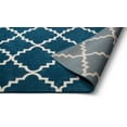 thumbnail image 3 of Well Woven Harbor Trellis Dark Blue Quatrefoil Geometric Modern Casual 2x4 (2'3" x 3'11") Easy to Clean Stain Fade Resistant Shed Free Contemporary Traditional Moroccan Lattice Living Dining Room Rug, 3 of 6