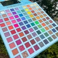 thumbnail image 2 of Paleta de sombras de ojos HUOGUO 100 colores brillantes mate de larga duración, 2 of 2