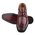 thumbnail image 2 of LIBERTYZENO Men Leather Formal Oxford Dress Shoes, Burgundy, 13, 2 of 7