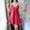 Red, variant on Plus Size Nightgowns for Women Silk Nightdress V Neck Lingerie Sleepwear Adjustable Spaghetti Strap Short Negligee Chemise Pink L