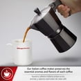 thumbnail image 5 of MAGEFESA Kenia Noir Stovetop Espresso Moka Pot, 3-Cup/5 oz, Extra-Thick Aluminum, Heat-Resistant Handle, Greca & Italian Coffee Maker, 5 of 6
