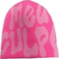 thumbnail image 3 of Women Y2k Beanie Hat Slouchy Knitted Beanies Y2k Accessories Skull Caps Mea Culpa Graphic Bonnet Beanie, 3 of 12