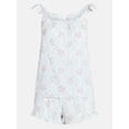thumbnail image 6 of Joyspun Women's Woven Sleep Cami and Shorts Set with Ruffle, 2-Piece, Sizes XS-3X, 6 of 6