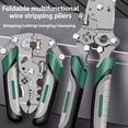 thumbnail image 4 of 3 PC Foldable Wire Stripping Pliers Kit, Multi-Functional High-Carbon Steel Tool for Electricians, Wire Cutting, Stripping & Crimping with Pulley Winding, Compact Design, 4 of 7