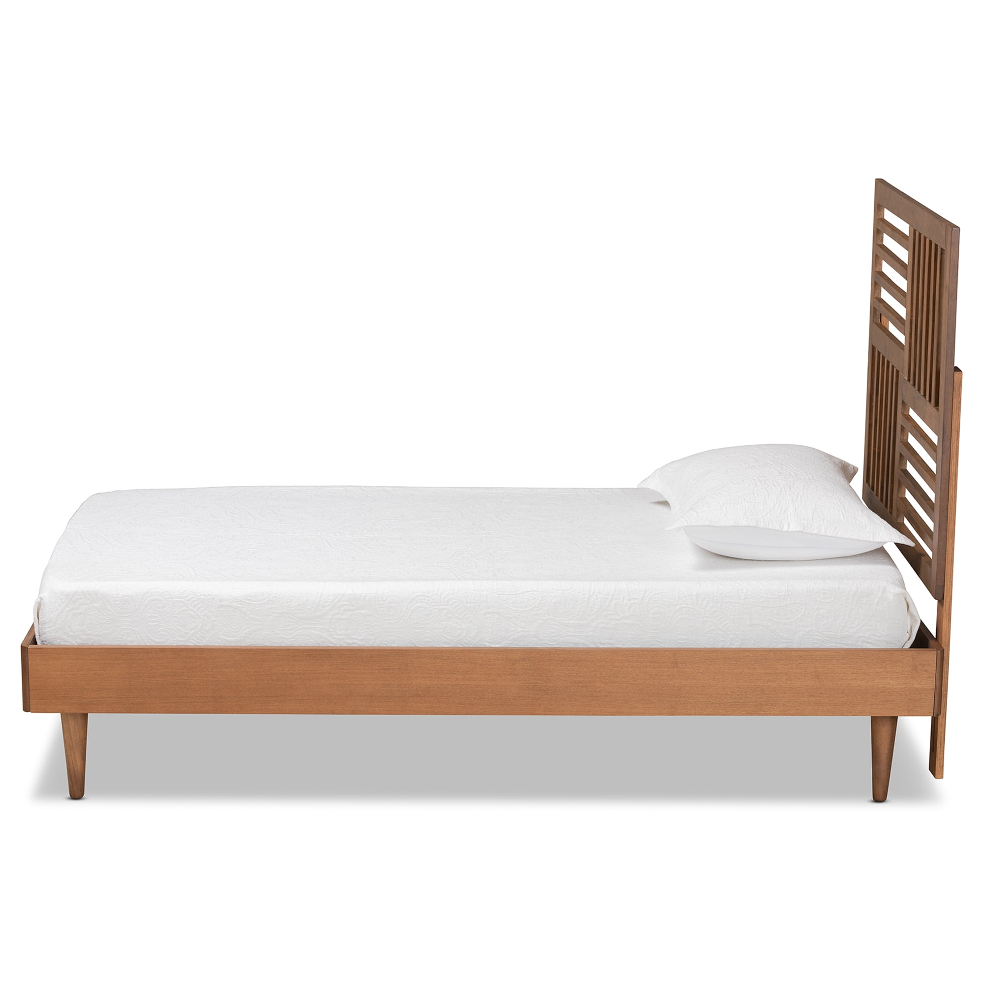 Baxton Studio Romy Contemporary/Modern Engineered Wood Platform Bed, Twin, Walnut Brown