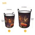 thumbnail image 3 of Balery Butterfly Sitting on a Flower Cesta de ropa redonda con asas, impermeable, independiente, para ropa, juguetes, dormitorio y familia-Small, 3 of 6