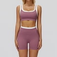 thumbnail image 6 of PISONIC Two Piece Workout Sets for Women Square Neck Sports Bra and Scrunch Butt Lifting Shorts Gym Yoga Active Wear Outfits, 6 of 7