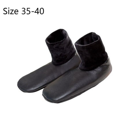 

1 Pair House Men Women Comfortable Winter Warm Slipper Soft Non-Slip Boot Leather Thermal Socks Middle Socks 3