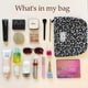 thumbnail image 3 of Makeup Bags for Women and Girls,Travel Makeup Bag Large Capacity Canvas Makeup Bag,Makeup Organizer Bag Zipper Pouch (Black Flowers), 3 of 4
