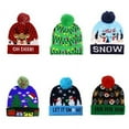 thumbnail image 2 of HESHENG Christmas LED Hat Xmas Glowing Knitted Beanie Battery Powered LIght Up Cap for Adults and Kids, Lake Blue, 2 of 8
