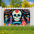 thumbnail image 5 of Colorful Design Day of the Dead Festive Banner Skull Decoration Mexican Festival for Celebrations Cultural Events Parties, 5 of 8