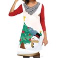 thumbnail image 2 of Mode Femmes Manches Longues Patchwork Impression de Noël Col Rabattu Hauts Longs Blouse, 2 of 4