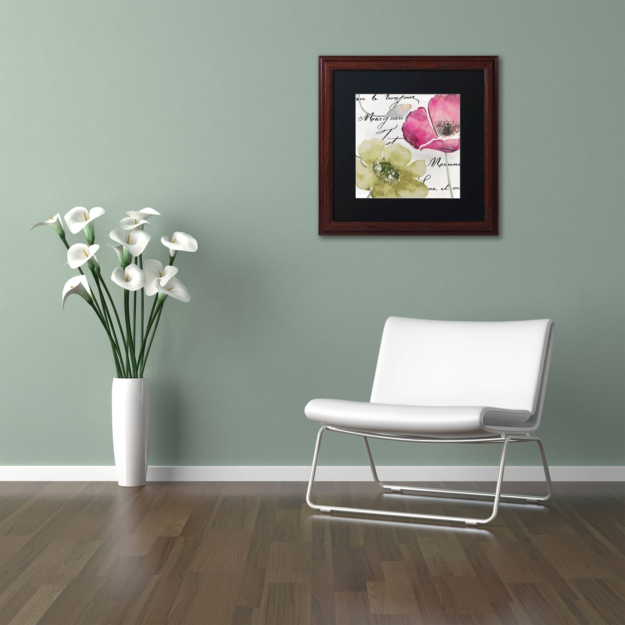 Trademark Fine Art "Fleurs de France IV" Canvas Art by Color Bakery Black Matte, Wood Frame