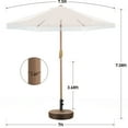 thumbnail image 2 of Autlaycil 7.5 ft Patio Umbrella with Fringe, Beach Pool and Yard with Umbrella Base, Beige, 2 of 7