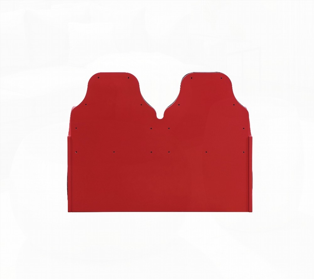 Twin Car Bed in Red Finish by Colen - Features Car Seat Headboard & LED Lights