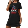 thumbnail image 4 of Women's Oversized Short Nightgown Fashion Chest Print Short Sleeve Nightdress, 4 of 4