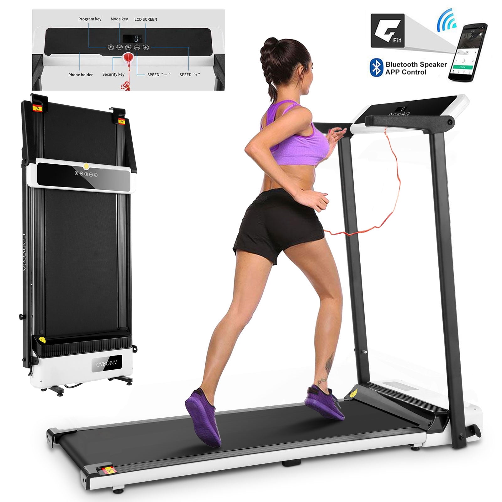 Details about   2.25HP 2 IN 1 Folding Treadmill Portable Under Desk Running Machine Electric LCD 