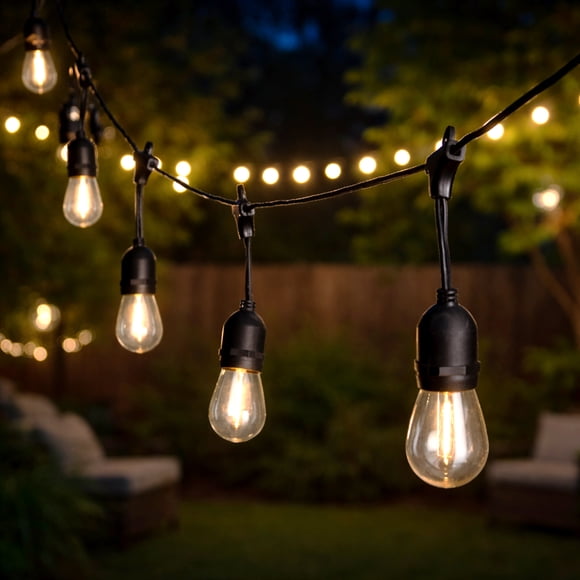 Mainstays Solar String Light with 10 Lights - Warm White