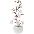 thumbnail image 1 of GOOHOCHY Decoración de ciruela artificial Flor realista Bonsái falso Flor de ciruelo falsa Simulación de flor de ciruelo, 1 of 8