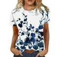 thumbnail image 2 of Pntutb, camiseta de manga corta suelta con cuello redondo y estampado informal de verano a la moda para mujer, blusa, Jersey Pntutb Pntutb-4695, 2 of 6