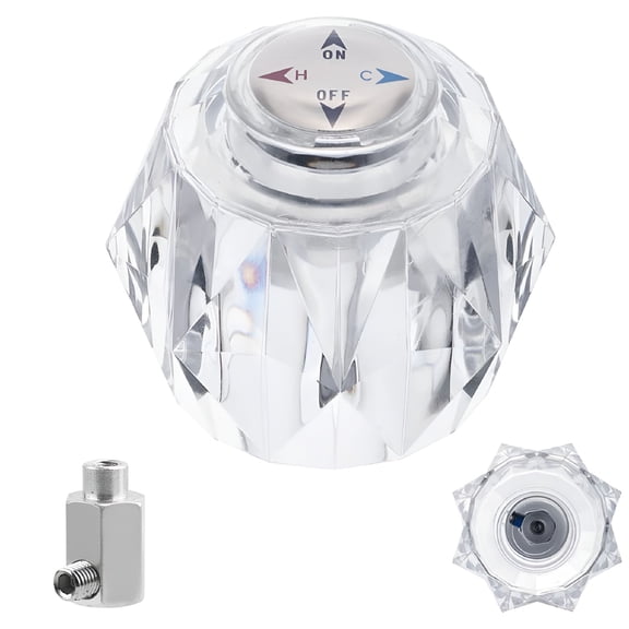 HIBIBUD 2026 New for Clear Hot and Cold Shower Knob Replacement for Faucets,Bathtub Handle Button Rp41661 for Faucets,Bathtubs,Sinks,Bathroom,Plumbing,Replacement