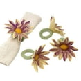 thumbnail image 2 of Daisy Napkin Rings Set of Four Purple Global Groove (T), 2 of 2