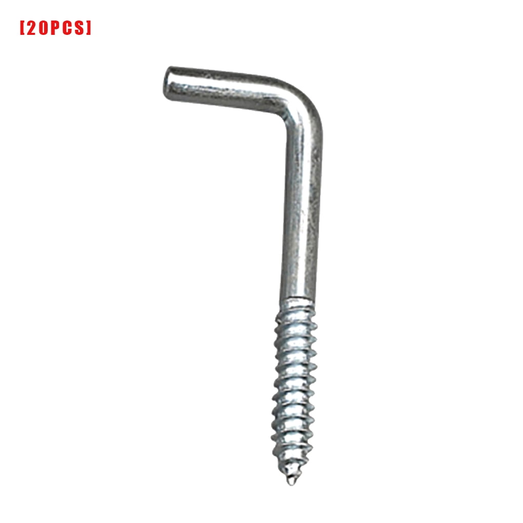 Home Wall L Shaped Self Tapping Metal Screw Hook Picture Hanger 1/2'' x 1/2'' 