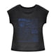 thumbnail image 1 of Camiseta de verano con cuello redondo para mujer, para acampar, viajar, caminar, regalo para mujer Negro, 1 of 7