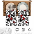 thumbnail image 5 of Red Black Geometric Kitchen Towels Set of 3, Abstract Art Modern Line Absorbent Dish Towels for Kitchen, Microfiber Hand Towel, Quick Drying Tea Towel for Cleaning Decorative Dishcloths, 5 of 7
